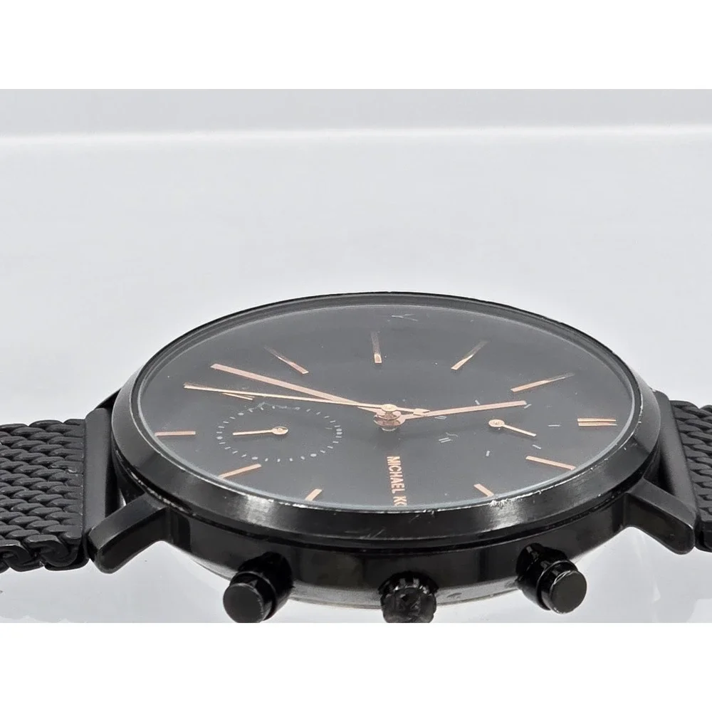 Michael Kors MK-8504 Jaryn Black Mesh Steel‎ Mens Watch - NEEDS BATT See Pics!